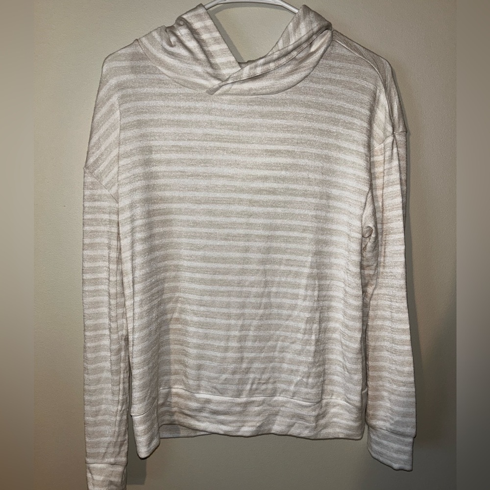 lightweight striped hoodie